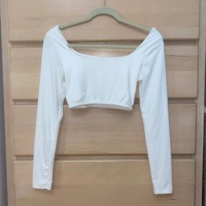 Cropped white long sleeve